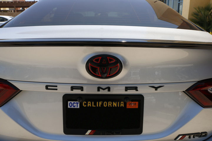 2018 Toyota Camry SE XSE License Plate Bracket Test Fit